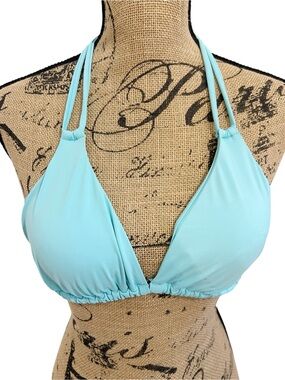 Quintsoul White Label Large Blue Tie Back Bikini Top